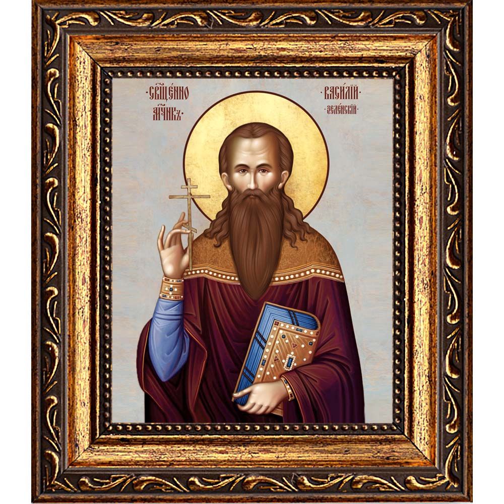 Василий Зеленский Священномученик . Икона на холсте.