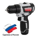 Аккумуляторная дрель-шуруповерт ИНТЕРСКОЛ МиниМАКС ДА-10/12В 38, 12 В, 1550 об/мин, с 2 АКБ 2.5 Ач и ЗУ, в кейсе (757.2.2.45)