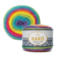 Пряжа Angora Luks Color, 150г, 810м, 80%акрил,15%шерсть, 5%мохер (цена за 1шт)