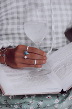 Кольцо «Дуо» с лабрадоритом и белым топазом