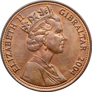 2 пенса 2004 Гибралтар «300 лет захвату Гибралтара»