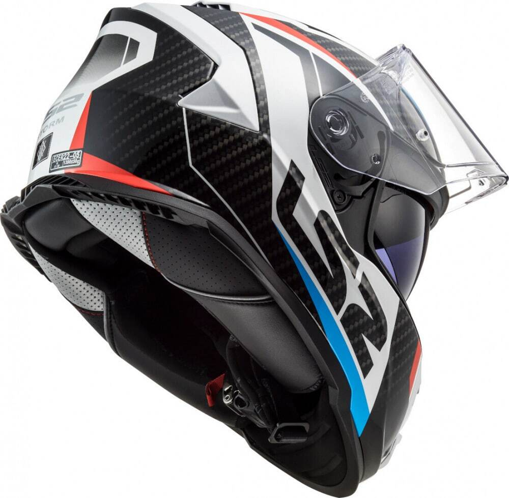 LS2 Мотошлем интеграл FF800 STORM RACER сине-красный