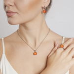 Кольцо Qudo Firenze orange glow 19 мм 611935 BR/S