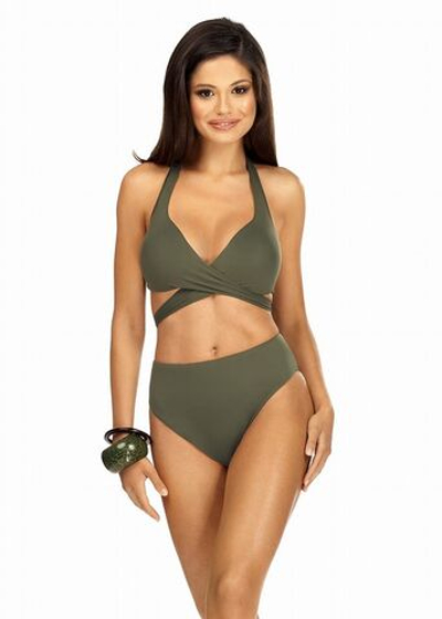 Модный пуш-ап купальник (Размер: 85C/42) (Цвет: хаки)