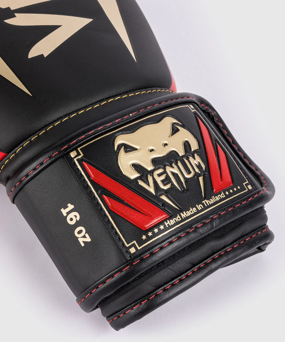 Перчатки боксерские Venum Elite Black/Gold/Red