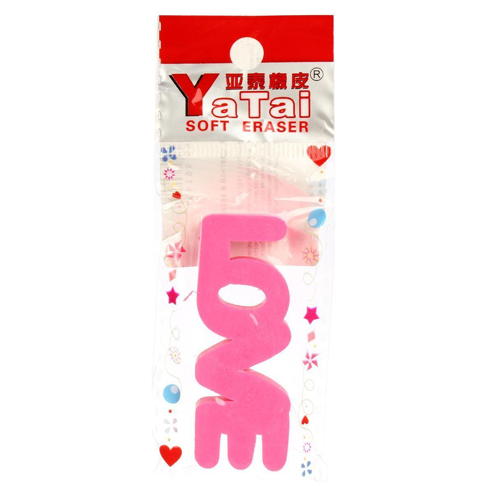 Ластик "Слова" мягкий, цветной в ассорт. (Basir)