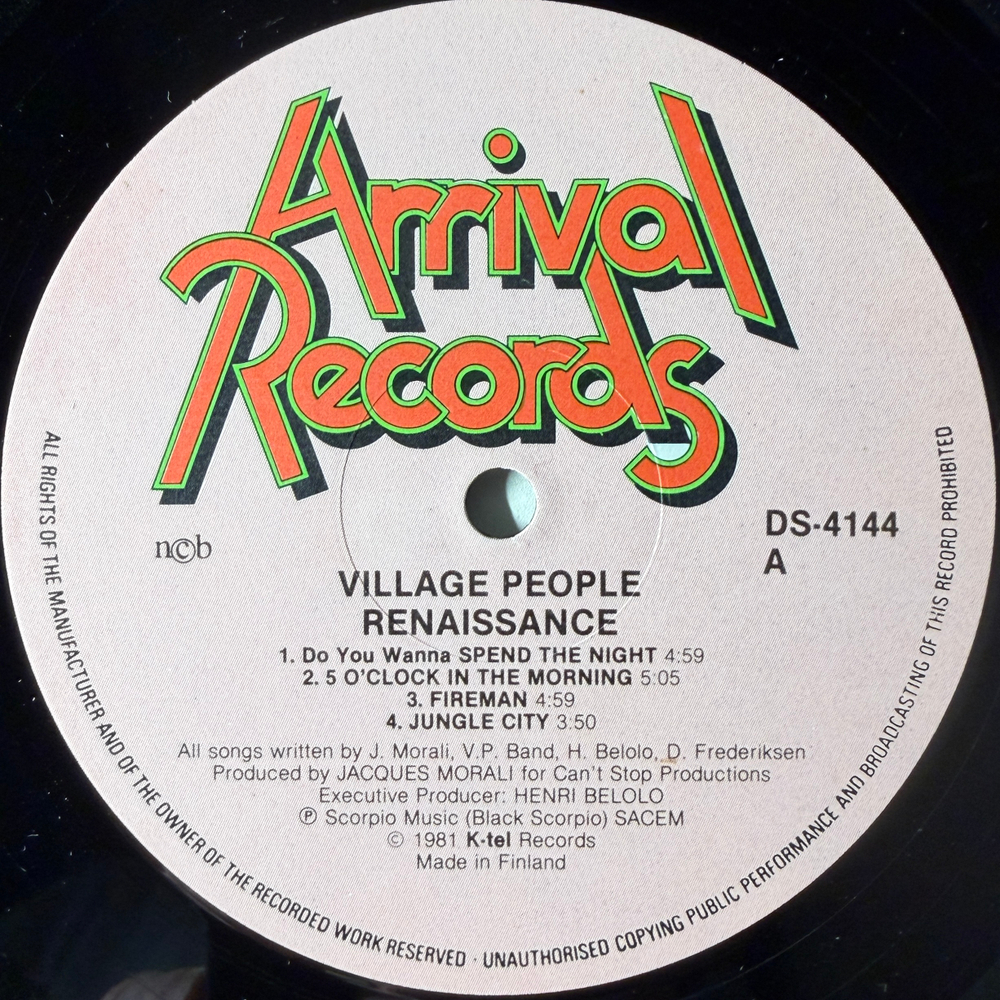 Village People - Renaissance (Скандинавия 1981г.)