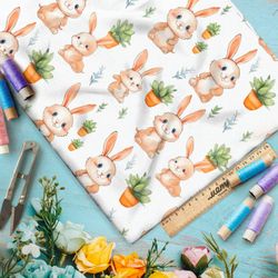 Ткань Барби забавные зайки