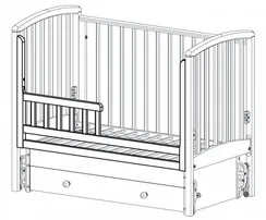 Ограждение для кроватки Гандылян Белое