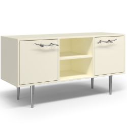 Тумба под ТВ Арт Колор matte 117см Стайл Сильвер Кремовый белый матовый