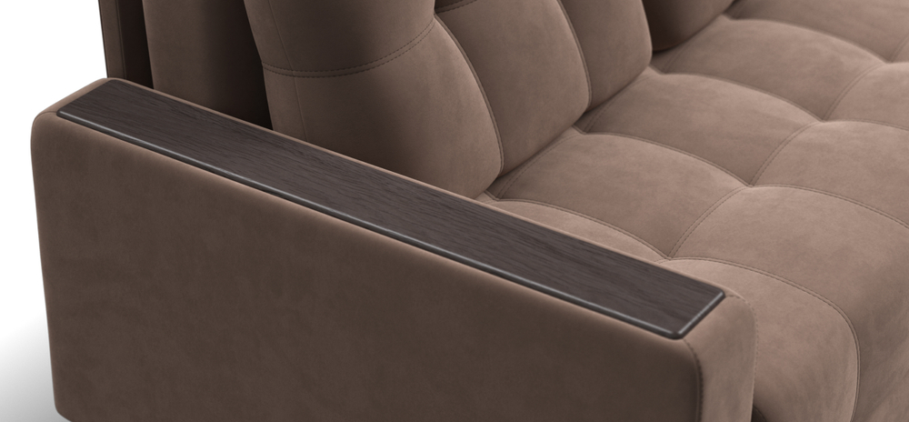 Угловой диван Босс Классик Велюр Монолит мокко