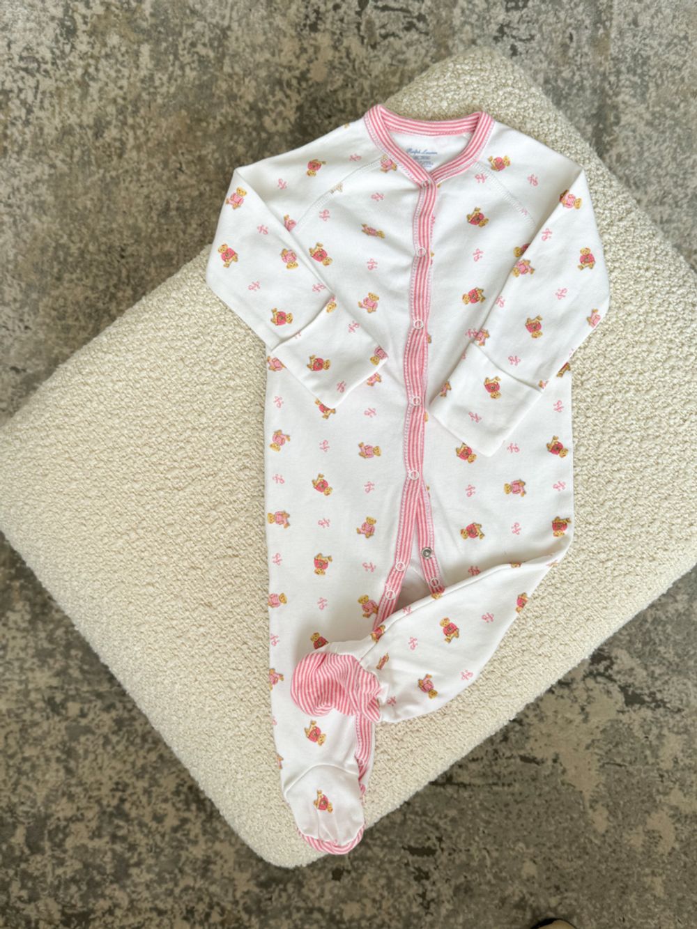 Хлопковый комбинезон слип Ralph Lauren, 68