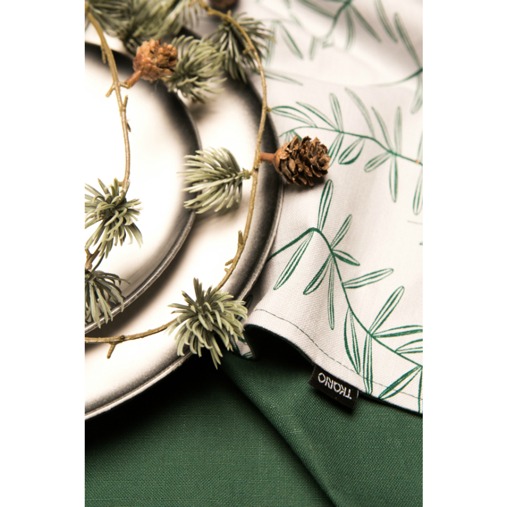 Дорожка на стол из хлопка с графичным принтом Папоротник Russian North, 45х150 см