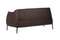 Двухместный диван Gun 150 см, тёмно-коричневая натуральная кожа