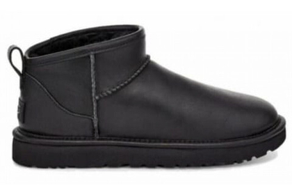 UGG Mens Classic Ultra Mini Leather Black