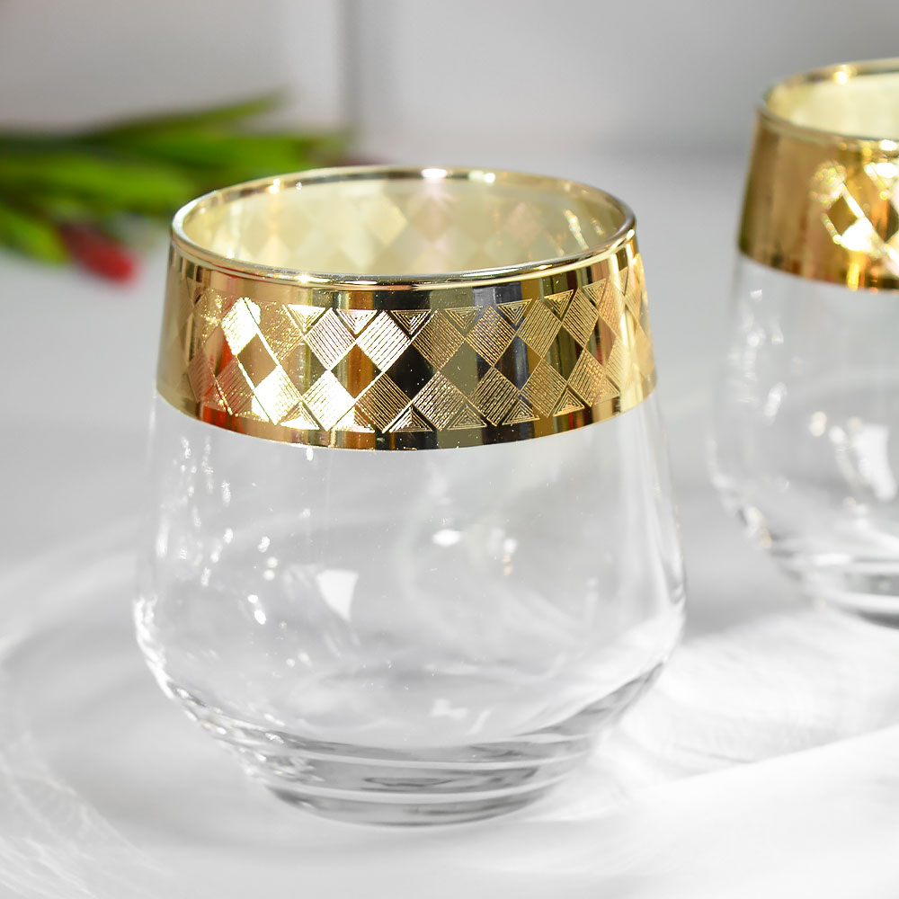 Набор стаканов для виски 2шт 390мл "Витраж"