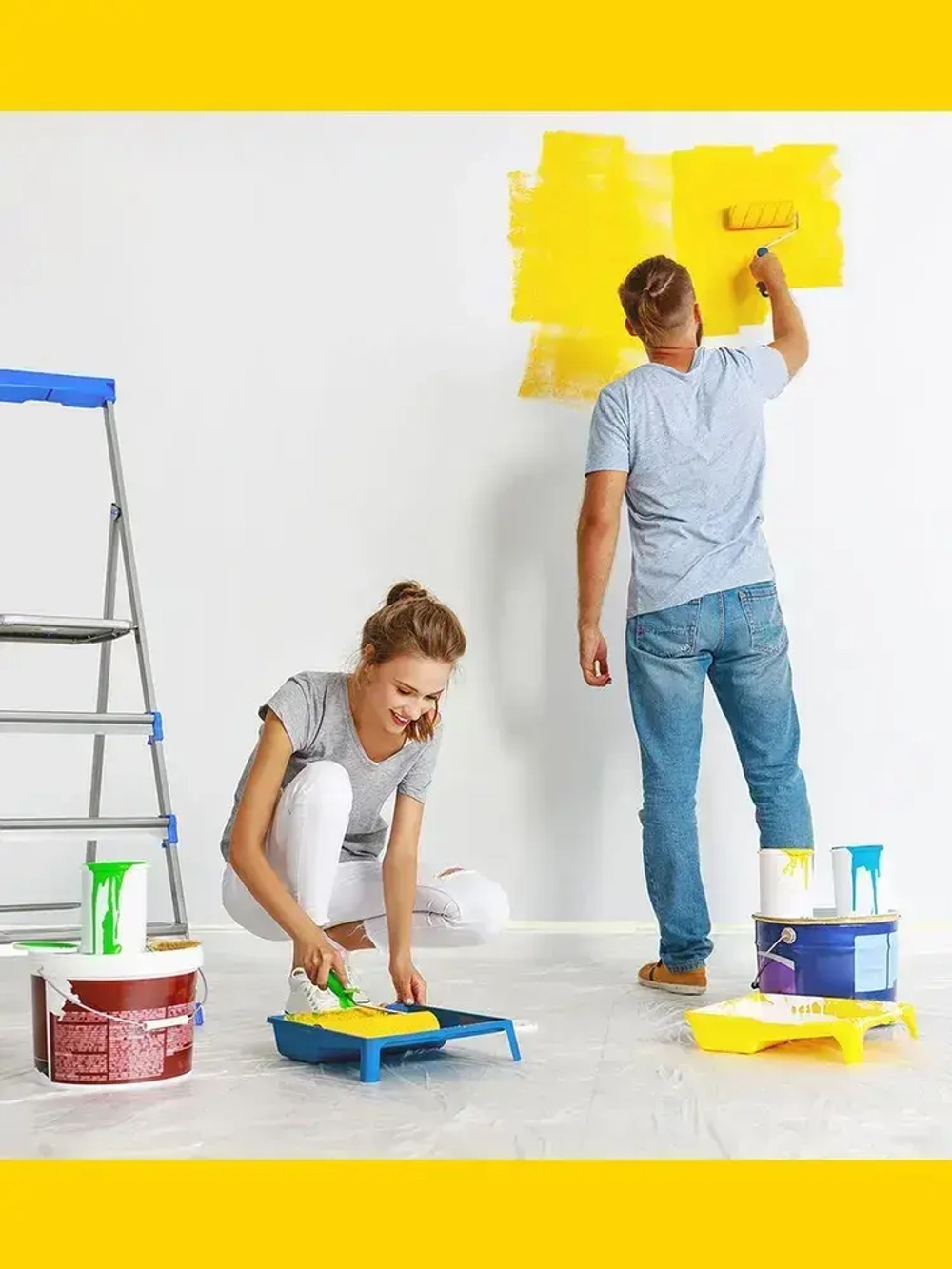 Прозрачная укрывная полиэтиленовая пленка для ремонта и защиты мебели AVIORA, 20 кв.м, 4х5 м, ПВД, 5 мкм