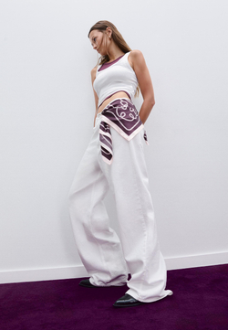 STRADIVARIUS Платок с принтом, бургунди