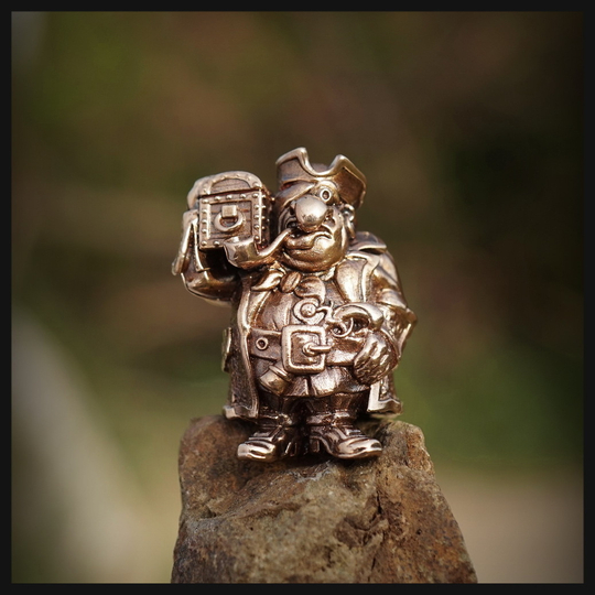 Бусина "Бонс" для темляков или браслетов , бронза