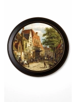 Картина на стену в круглой раме на холсте 47 см