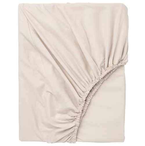 ДВАЛА DVALA Простынь на резинке, бежевый, 180x200 см