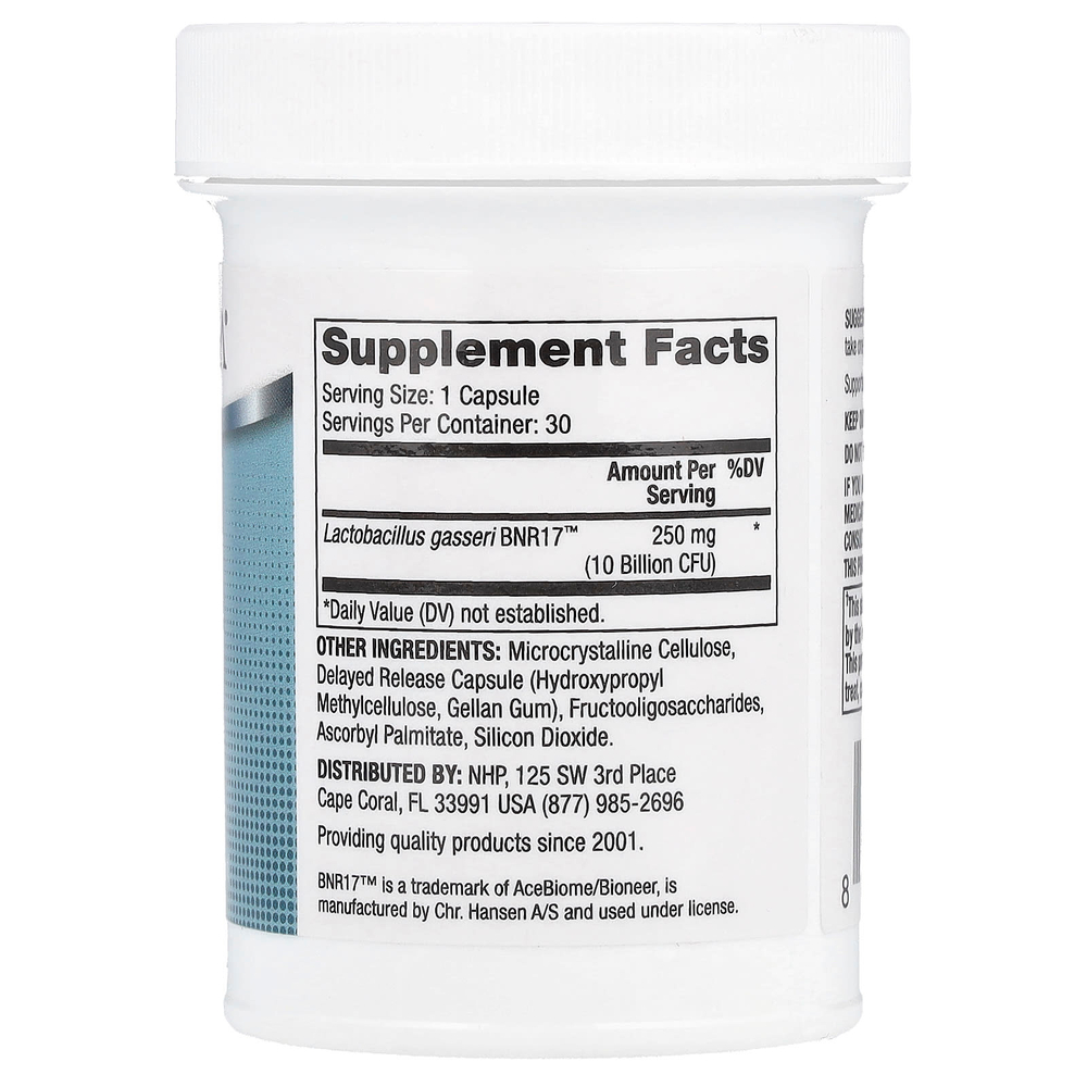 Dr. Mercola, Biothin®, пробиотик, лактобактерии гассери, 250 мг (10 млрд КОЕ), 30 капсул