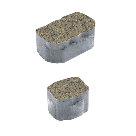 Тротуарная плитка Арена - Гранит+ Желтый с черным, комплект из 2 видов плит