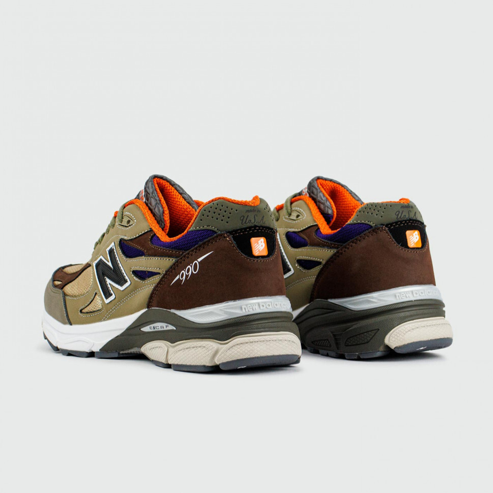 кроссовки New Balance 990 v3 Brown Green