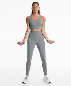 OYSHO Легинсы Comfortlux с супервысокой талией длиной до щиколотки 65 см, стальной синий