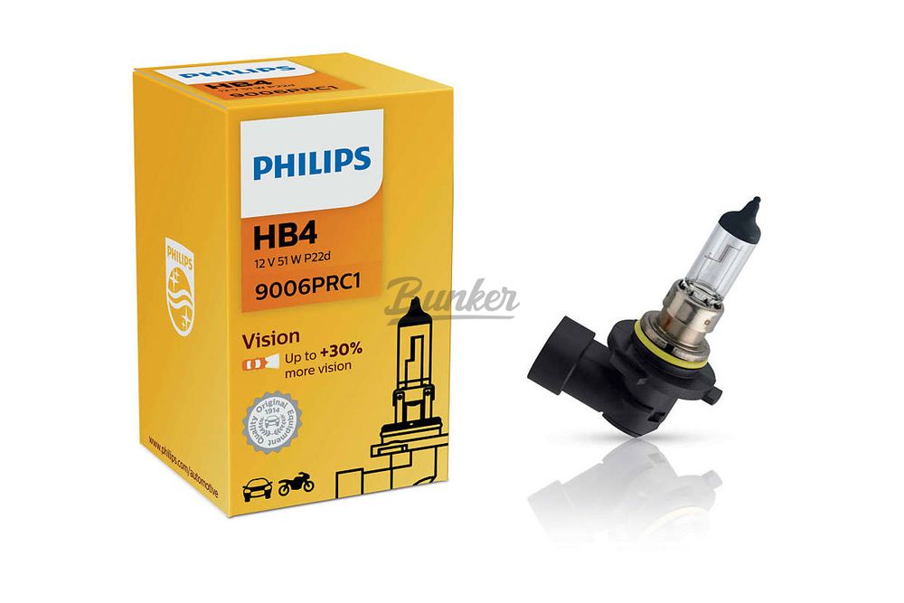 9006PRC1 Лампа 12V HB4 51W p22D SHL +30% Vision Philips