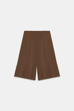 ZARA ДЛИННЫЕ СВОБОДНЫЕ ШОРТЫ-БЕРМУДЫ, КОРИЧНЕВЫЙ