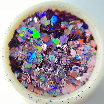 Блестки шестигранники для дизайна ногтей №3