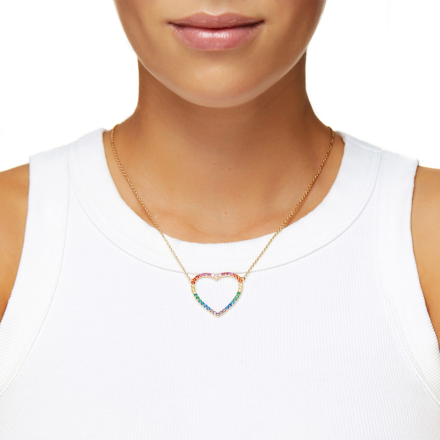 Колье Gold Heart Necklaces - Multi