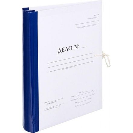 Папка архивная на завязках 70мм, для переплёта, 4 отверстия, картон, корешок бумвинил, Имидж