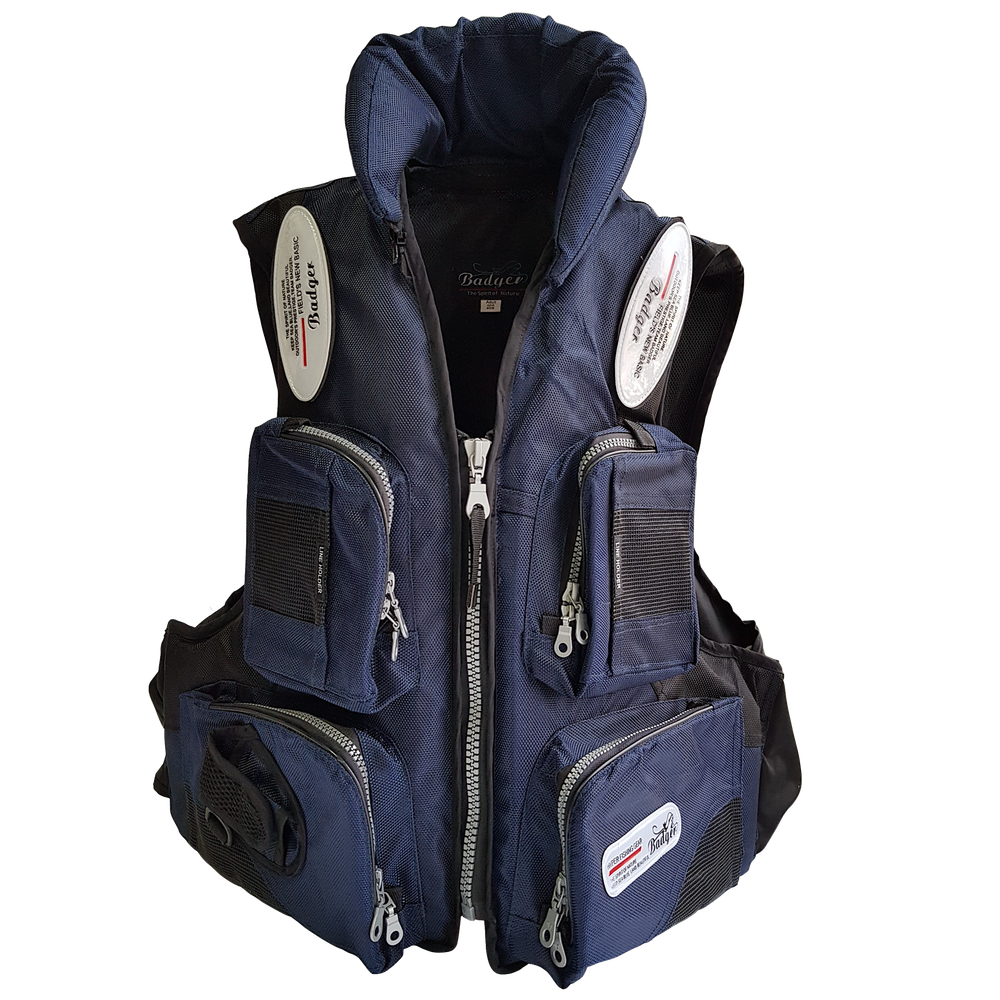Жилет страховочный Badger Aqua Sport рыбаловный HFM-302-Blue до 120кг -