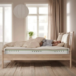 Каркас кровати с местом для хранения и матрасом - IKEA NORDLI, 200х90 см, матрас жесткий, черный, НОРДЛИ ИКЕА