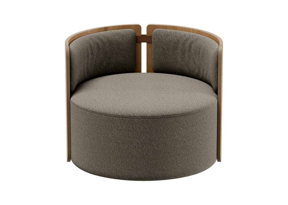 Кресло крутящееся Lagom 800 (капучино, натуральный дуб)