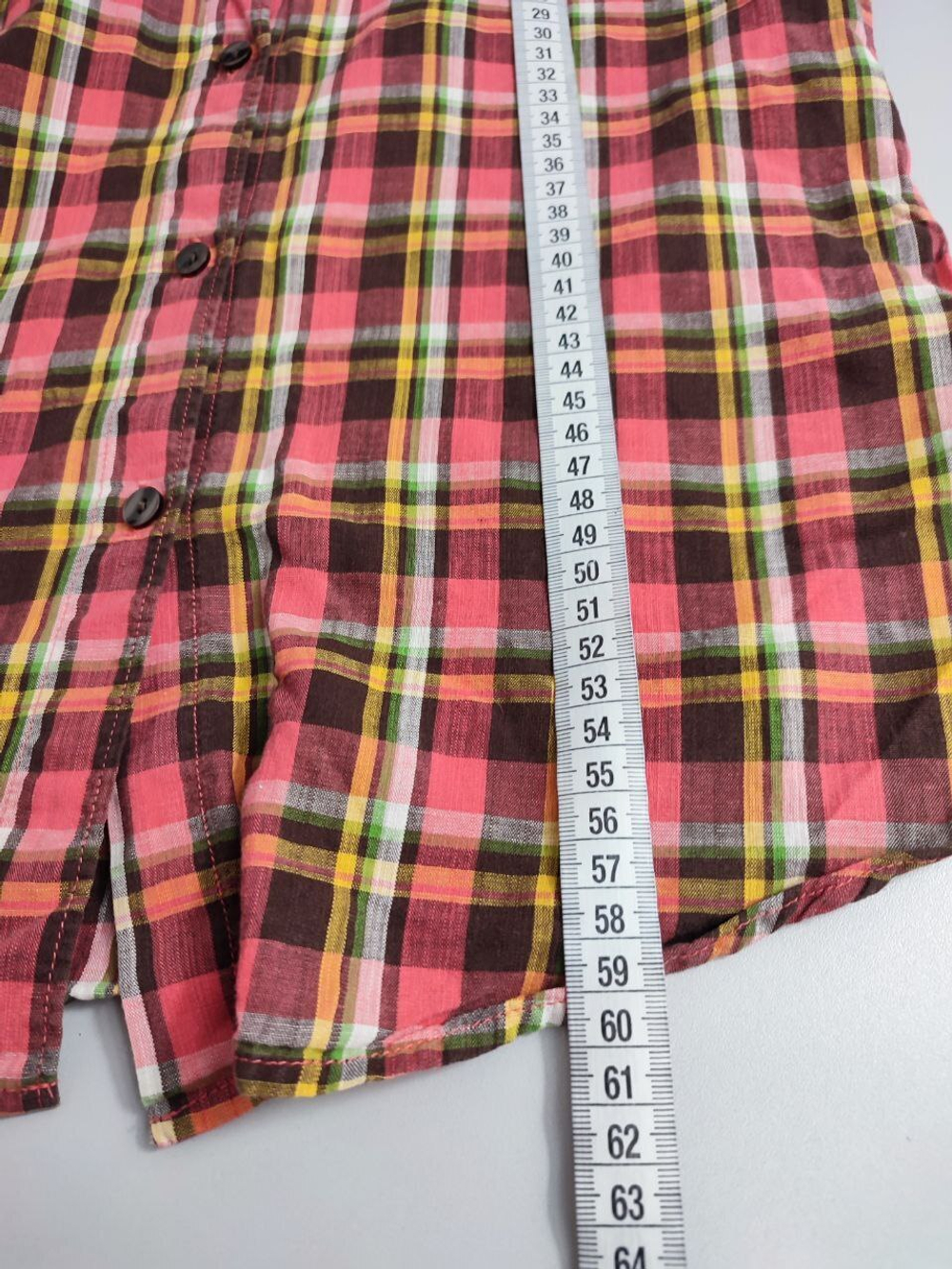 Рубашка Uniqlo из хлопка и льна 44 размер