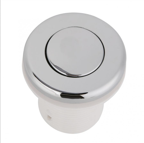 Пневмокнопка резьбовая хромированная под отверстие Ø28мм (Ø35*45*65мм, ABS-пластик) - AE