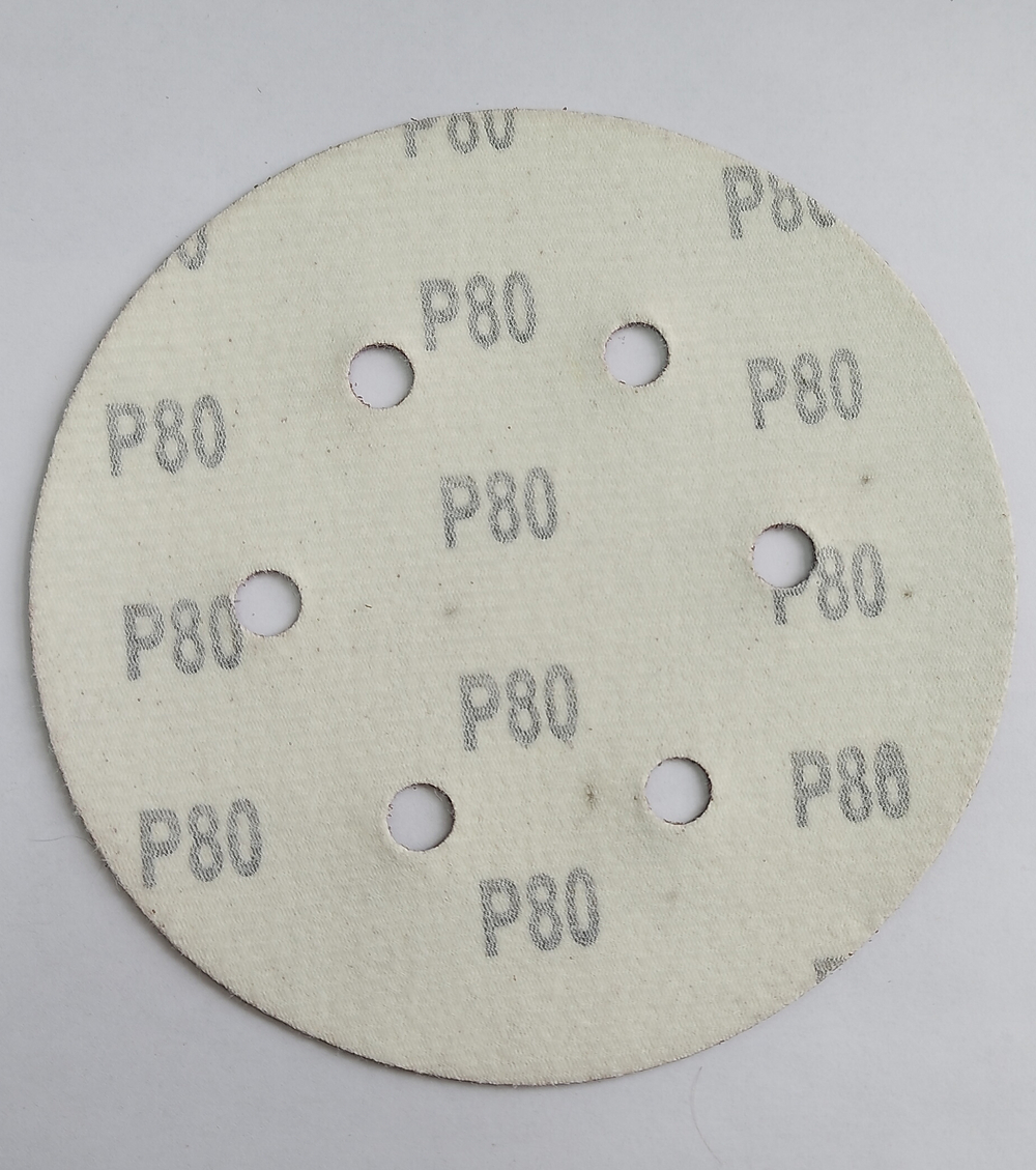 150мм А80 (14А 20/Р80) диск самозацепляющийся с отверстиями TSUNAMI (10 шт.)