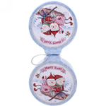 Банка жестяная 200мл 11,2*12,2*4см «Снеговики на санках» двухсторонняя