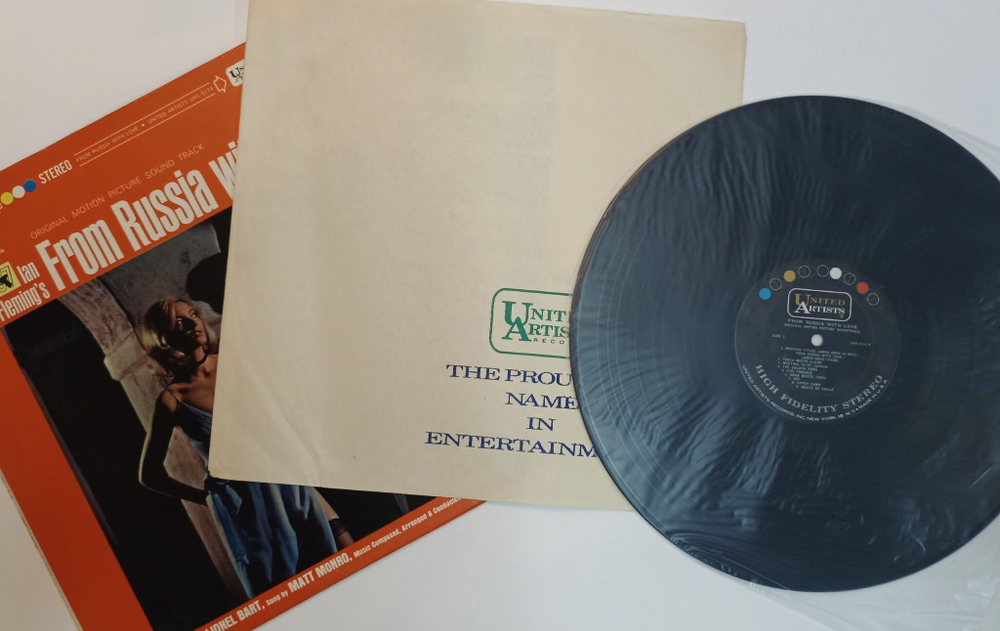 Винтажная виниловая пластинка LP John Barry From Russia With Love James Bond 007 (USA 1963)