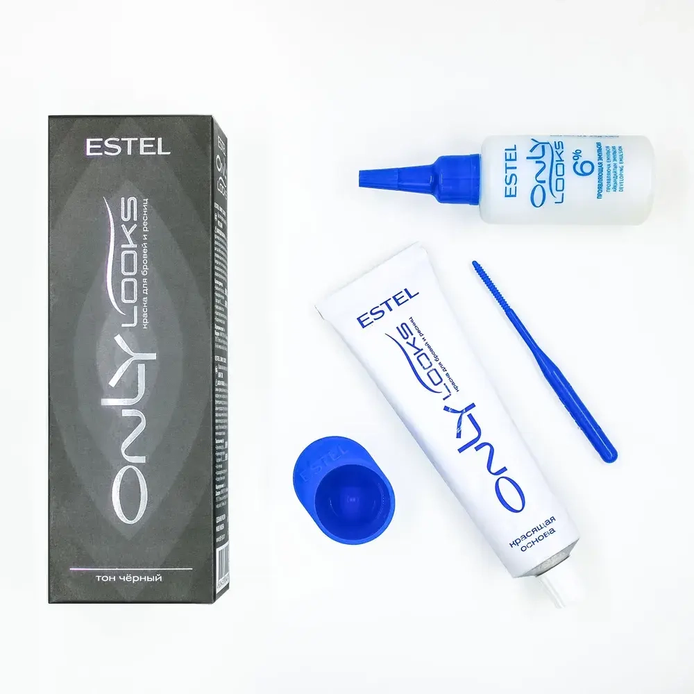 Estel ONLY Looks Краска для ресниц и бровей Черный (набор) 80 мл