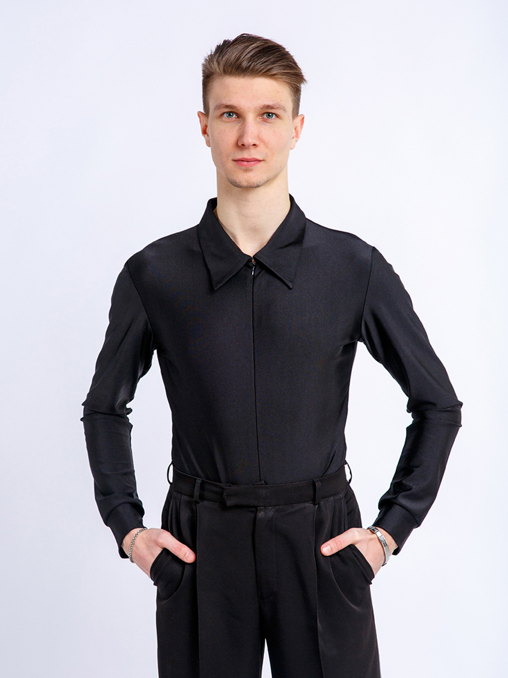 Рубашка-боди черная для танцев