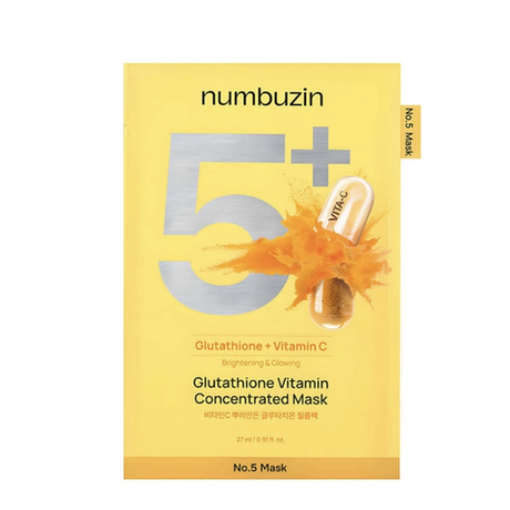 Numbuzin No.5 Glutathione Vitamin Concentrated Mask (тканевая) 1шт