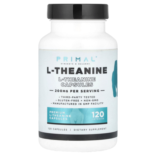 PrePrimal, L-теанин, 200 мг, 120 капсул
