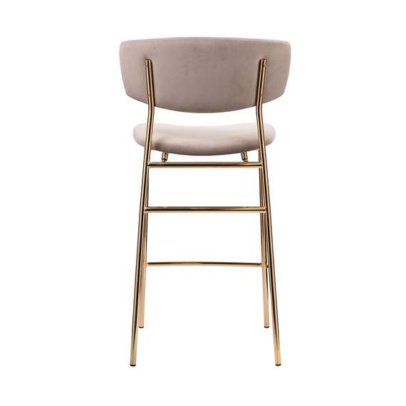 Стул полубарный Elle латте с золотыми ножками