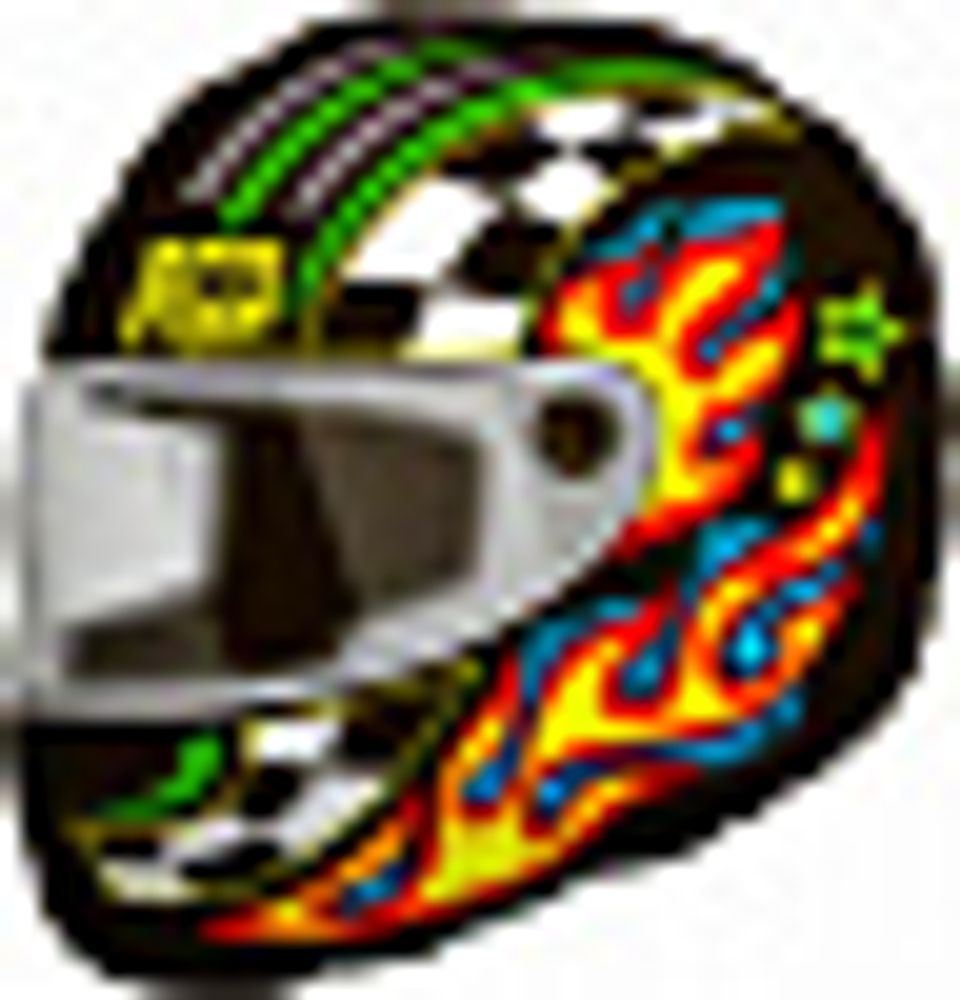 Шар-фигура, фольга, "Шлем гонщика" (Agura), 24"/61 см, инд. уп. (БГ- )