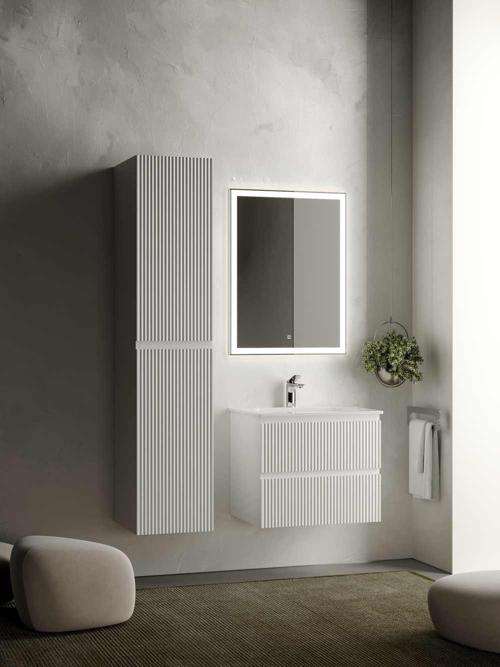 Тумба с раковиной Sancos Snob R 60 см SNR60W bianco