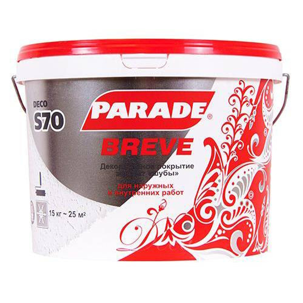 Покрытие декоративное Parade Deco Breve S70 с эффектом мелкой шубы 15 кг